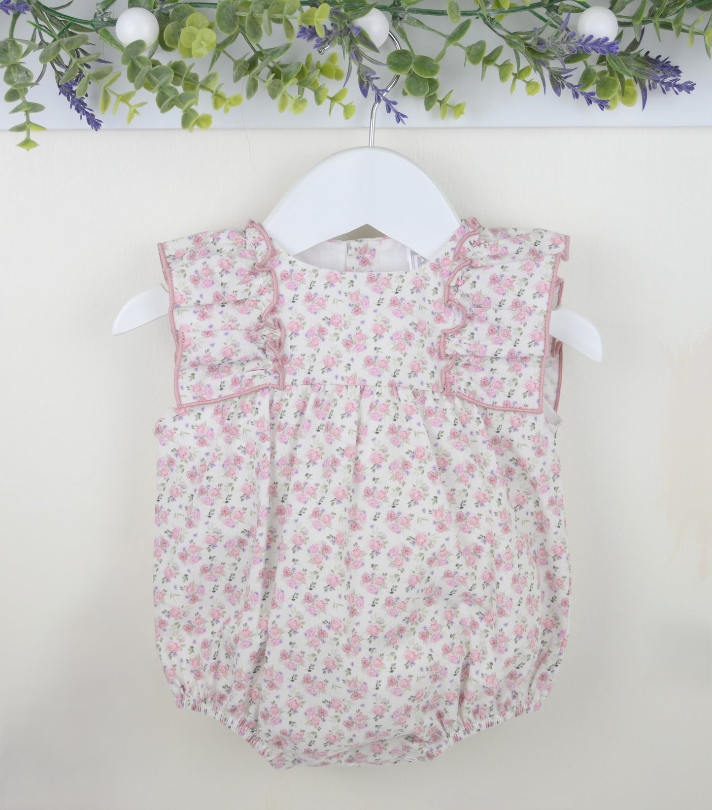 Pex Baby Girls Floral Frill Romper – Newborn to 18–24 Months