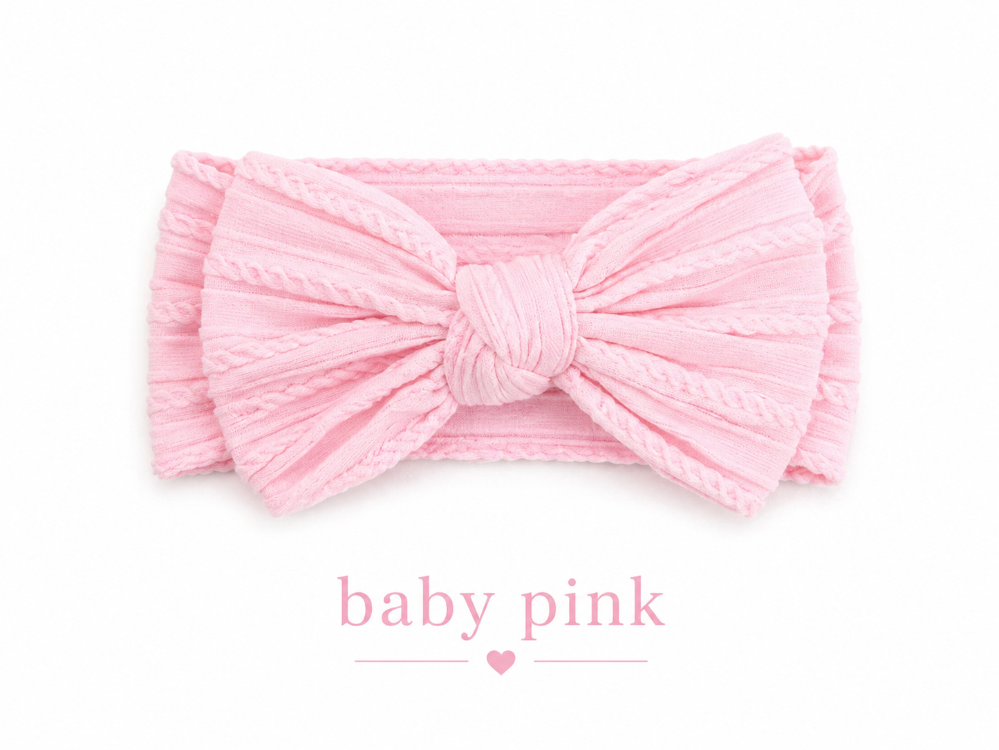 Bow Headband – Baby Pink | Newborn to 3 Years