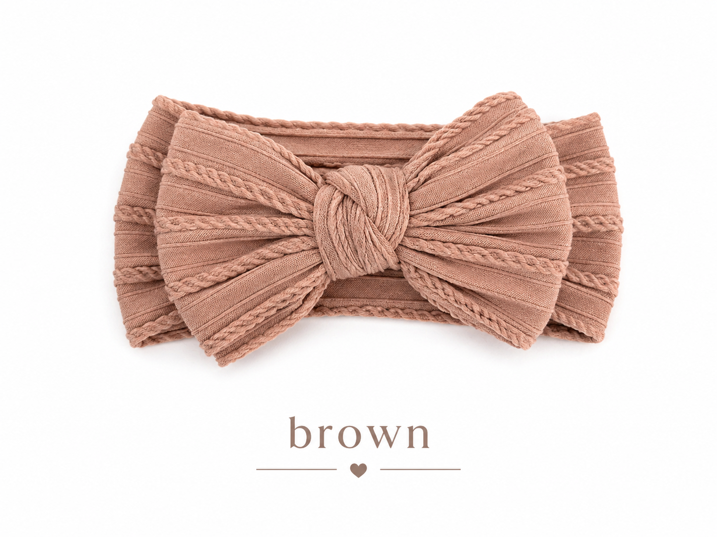 Bow Headband – Brown | Newborn to 3 Years