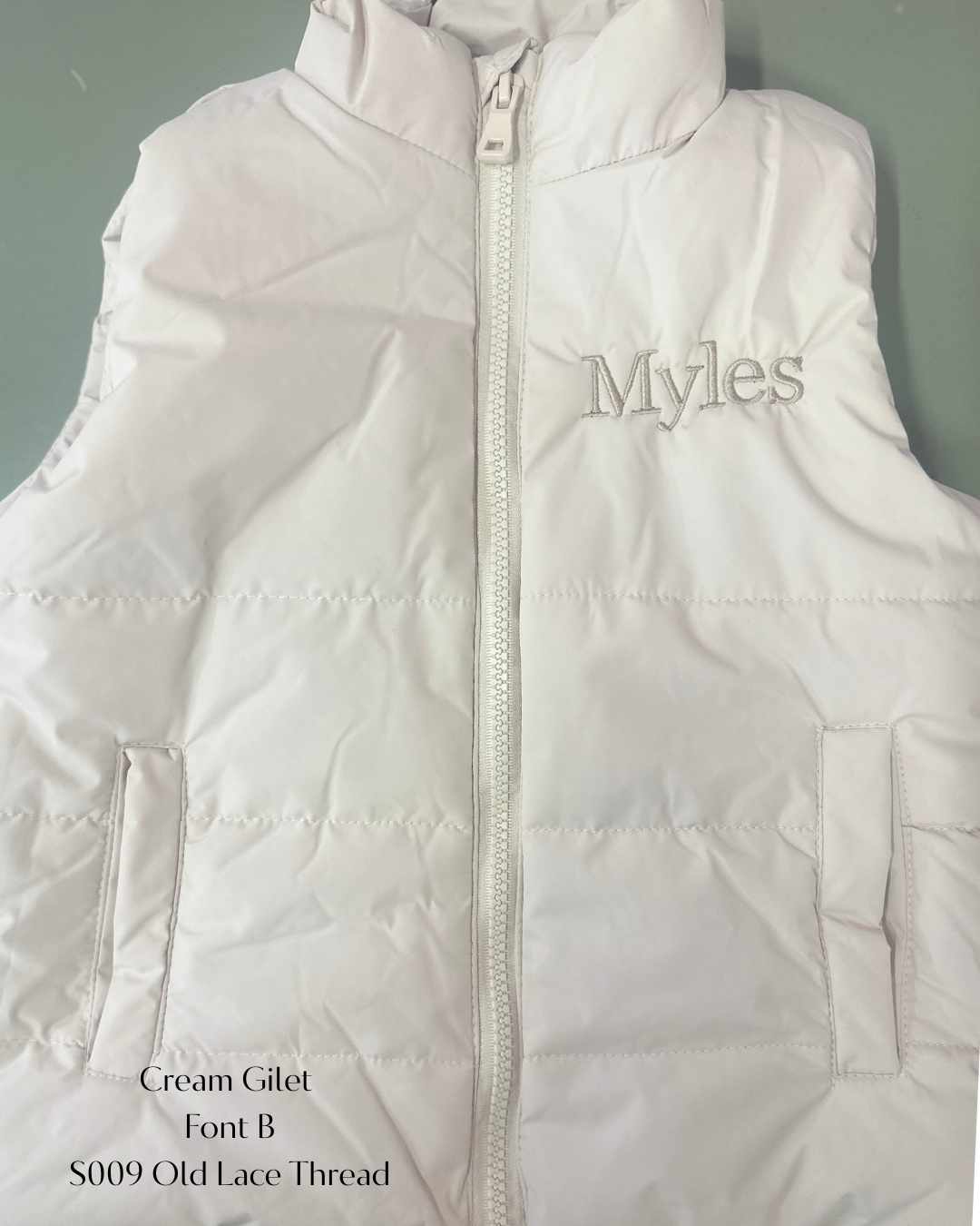 Personalised Kids Padded Gilet | Blush, Cream & Taupe | 1–10 Years