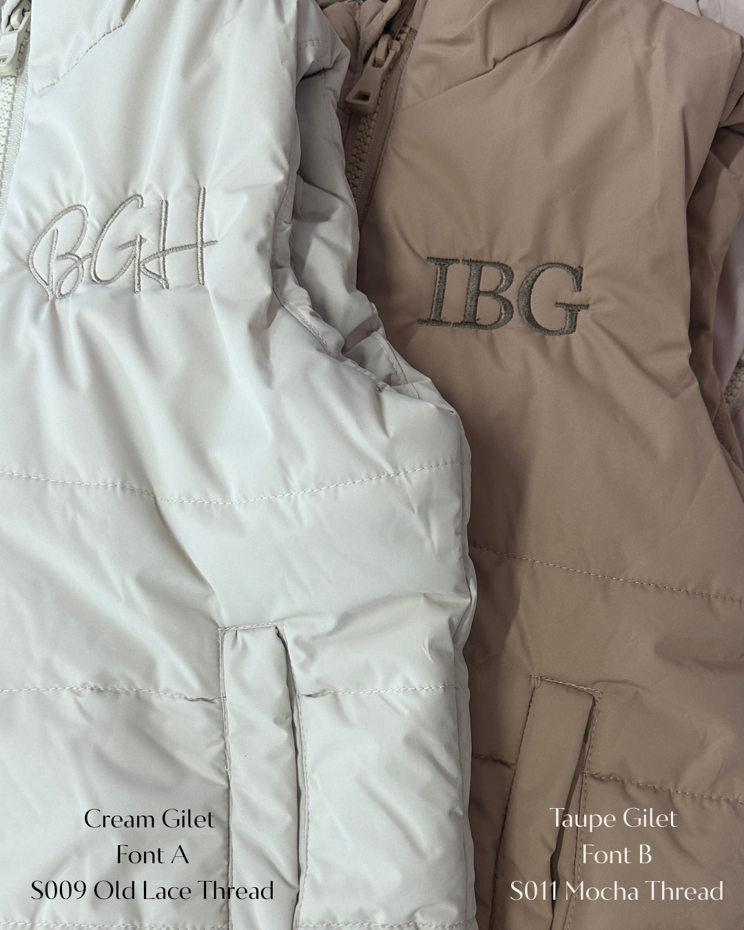 Personalised Kids Padded Gilet | Blush, Cream & Taupe | 1–10 Years