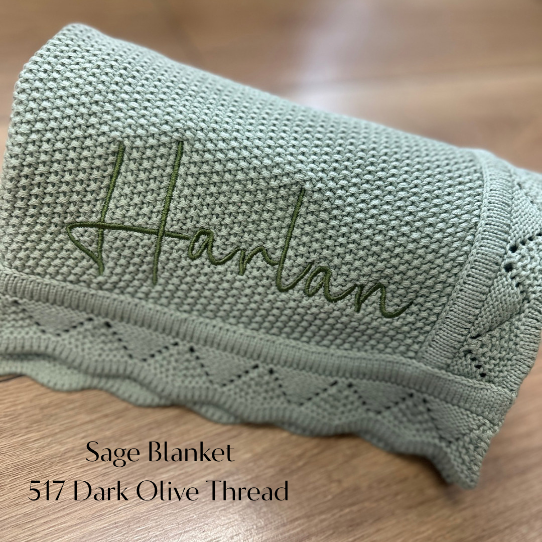 Personalised Knit Baby Blanket – 100% Cotton | 95 x 70cm | 8 Colours