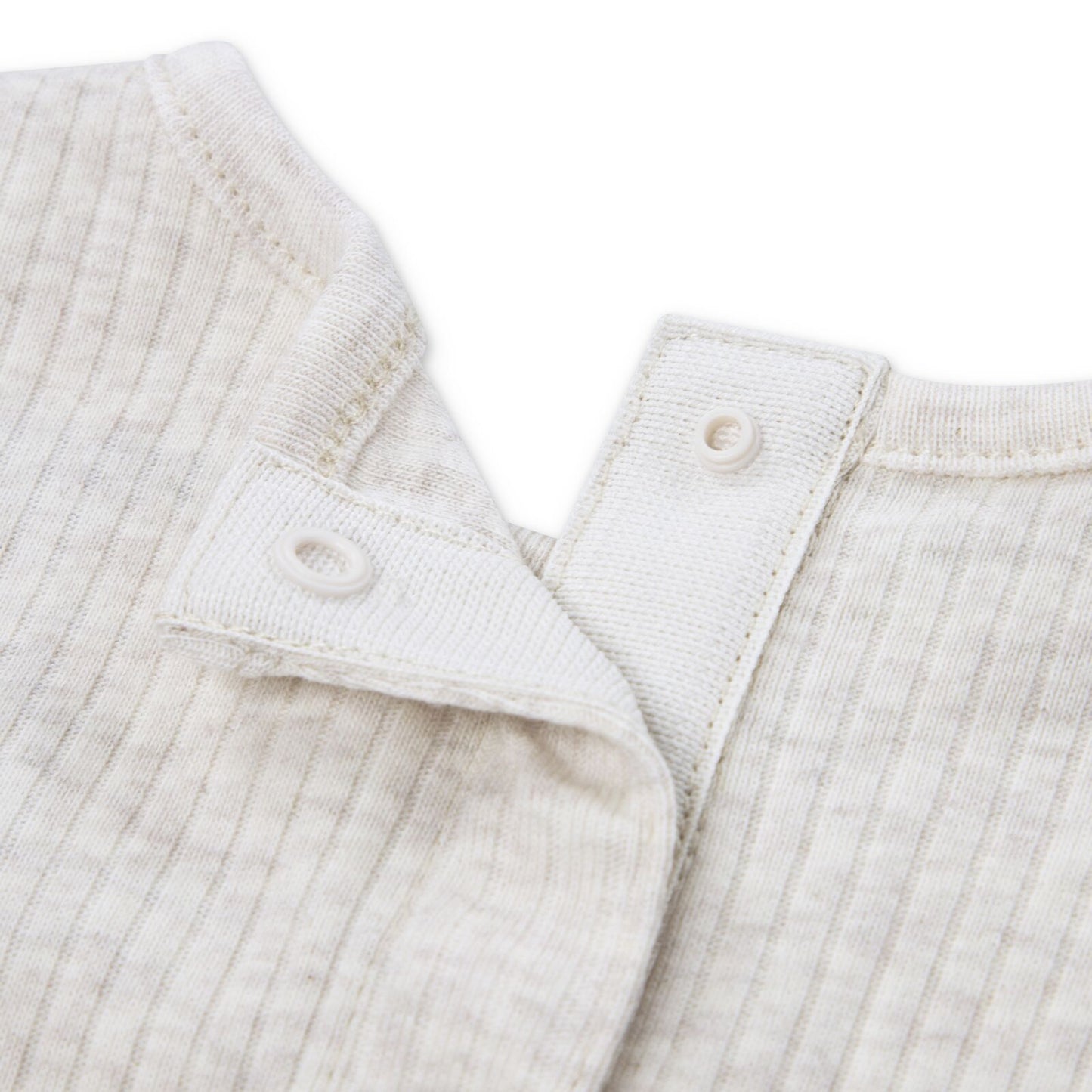 Huggies Ribbed Baby Jumpsuit with Floral Detail – Sand | 3 - 24 Months