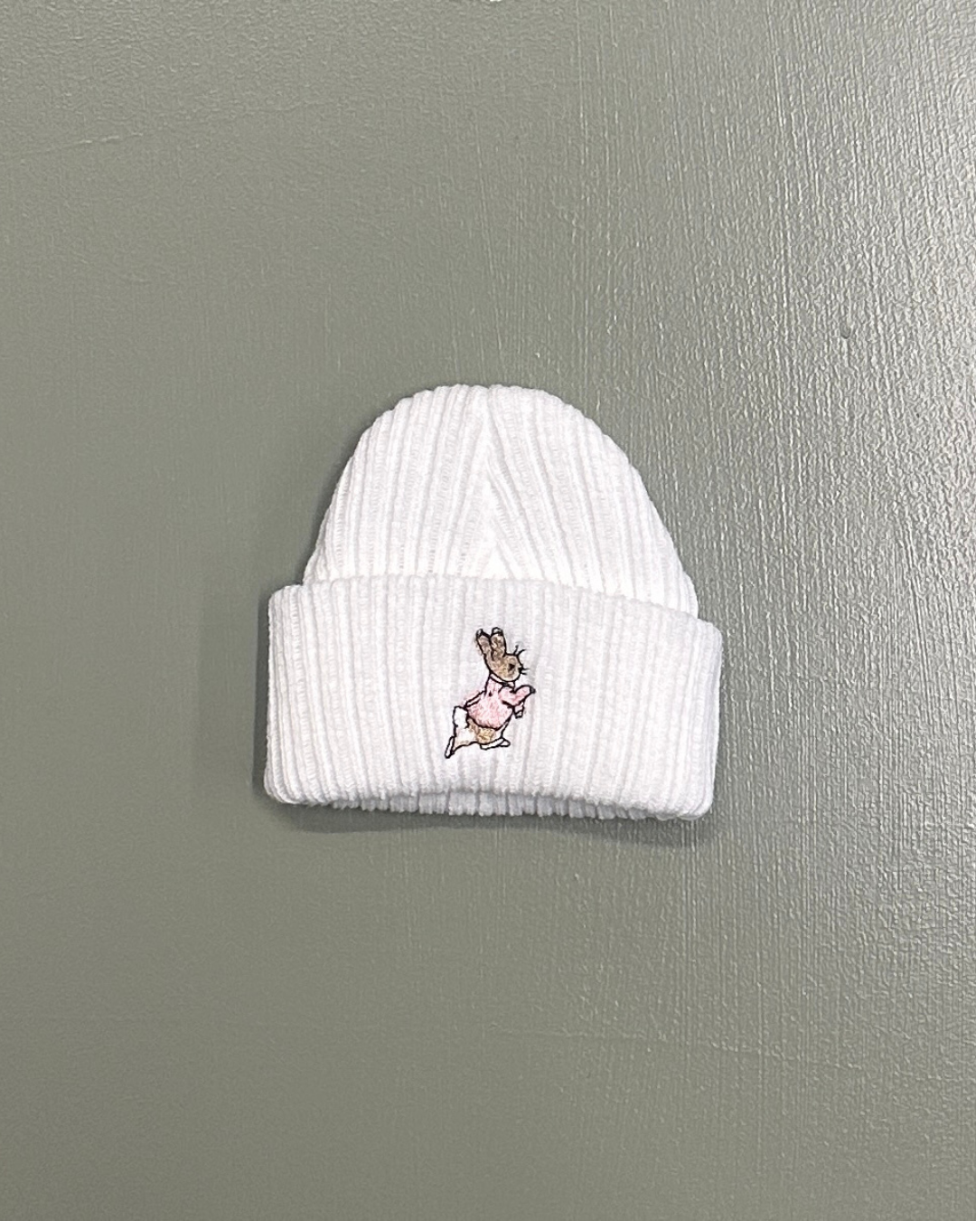 Running Rabbit Newborn Baby Hat | Soft Cable Knit