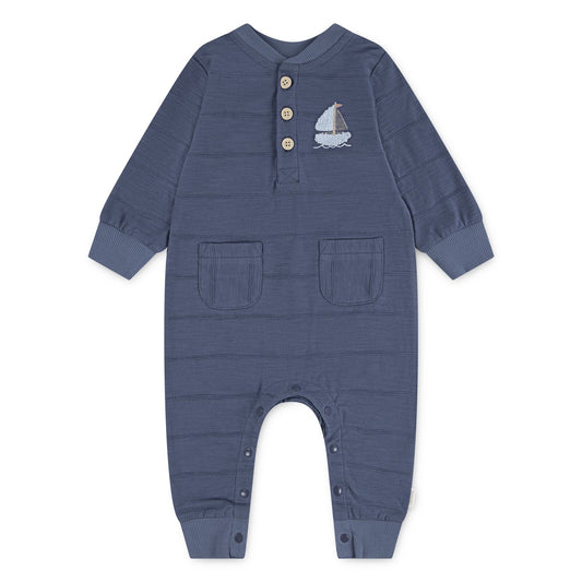 Huggies Sailboat Pocket Baby Jumpsuit – Navy| 3 - 24 Months