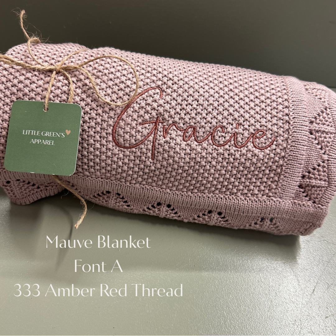 Personalised Knit Baby Blanket – 100% Cotton | 95 x 70cm | 8 Colours