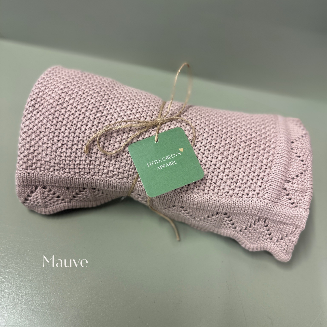 Personalised Knit Baby Blanket – 100% Cotton | 95 x 70cm | 8 Colours