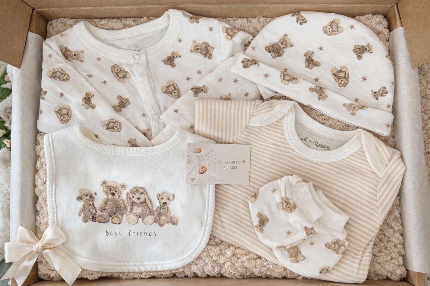 Teddy Bear Baby Gift Box – Neutral Beige
