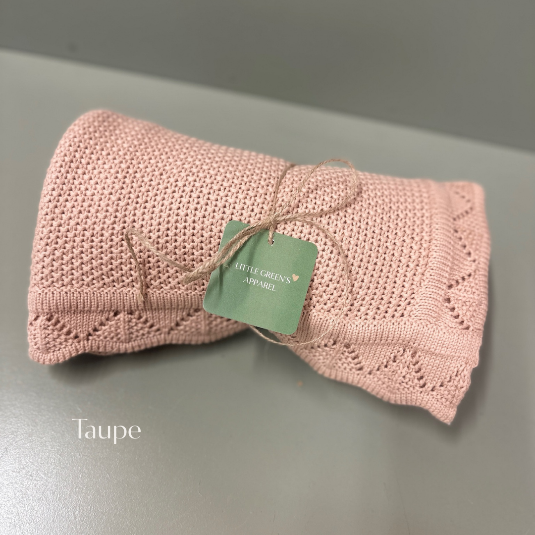 Personalised Knit Baby Blanket – 100% Cotton | 95 x 70cm | 8 Colours