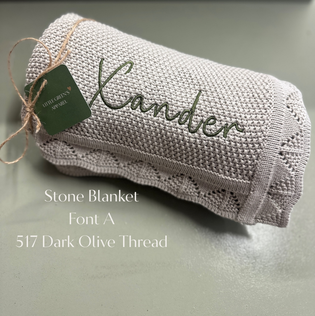 Personalised Knit Baby Blanket – 100% Cotton | 95 x 70cm | 8 Colours