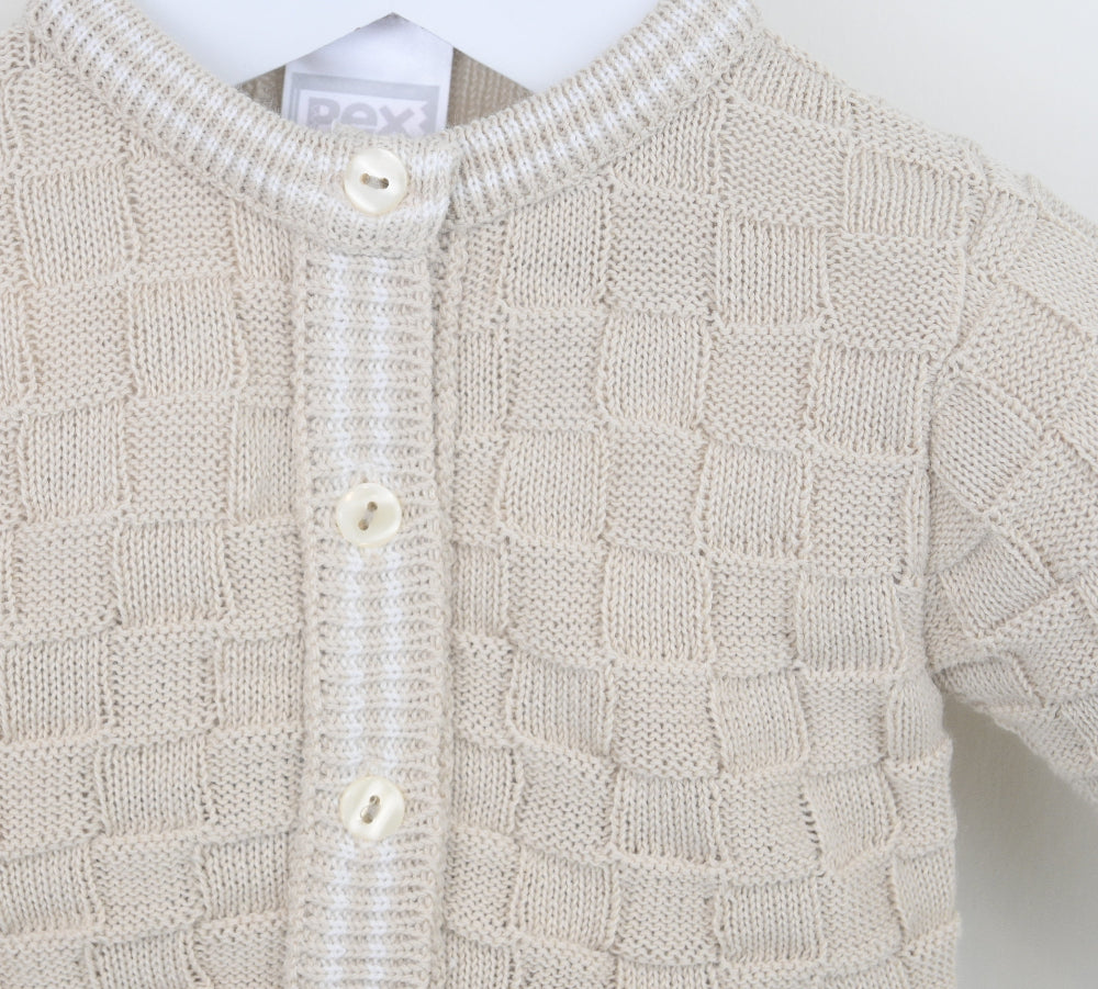 Pex Harry Knitted Baby 3-Piece Set – Natural | Newborn–24 Months