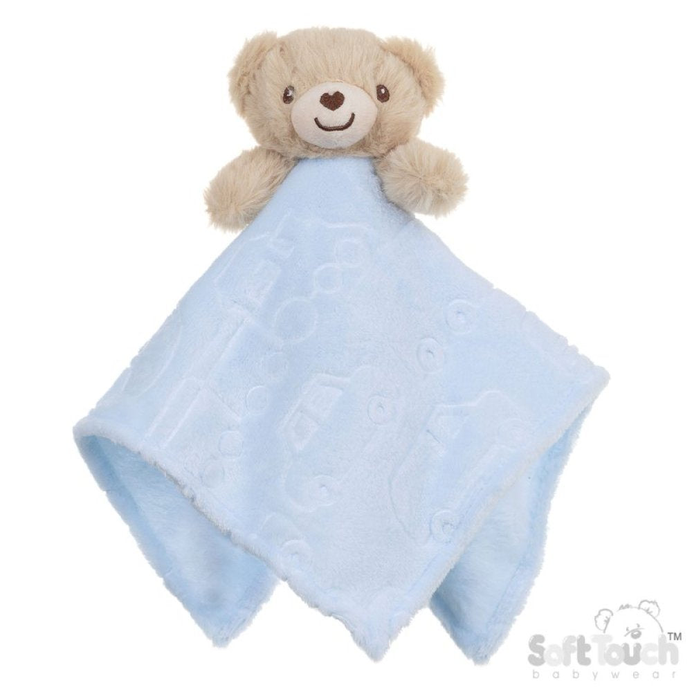Embossed Baby Comforter with Animal Head – Multiple Colours