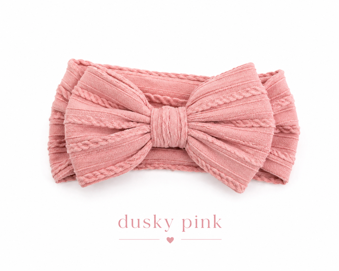 Bow Headband – Dusky Pink | Newborn to 3 Years