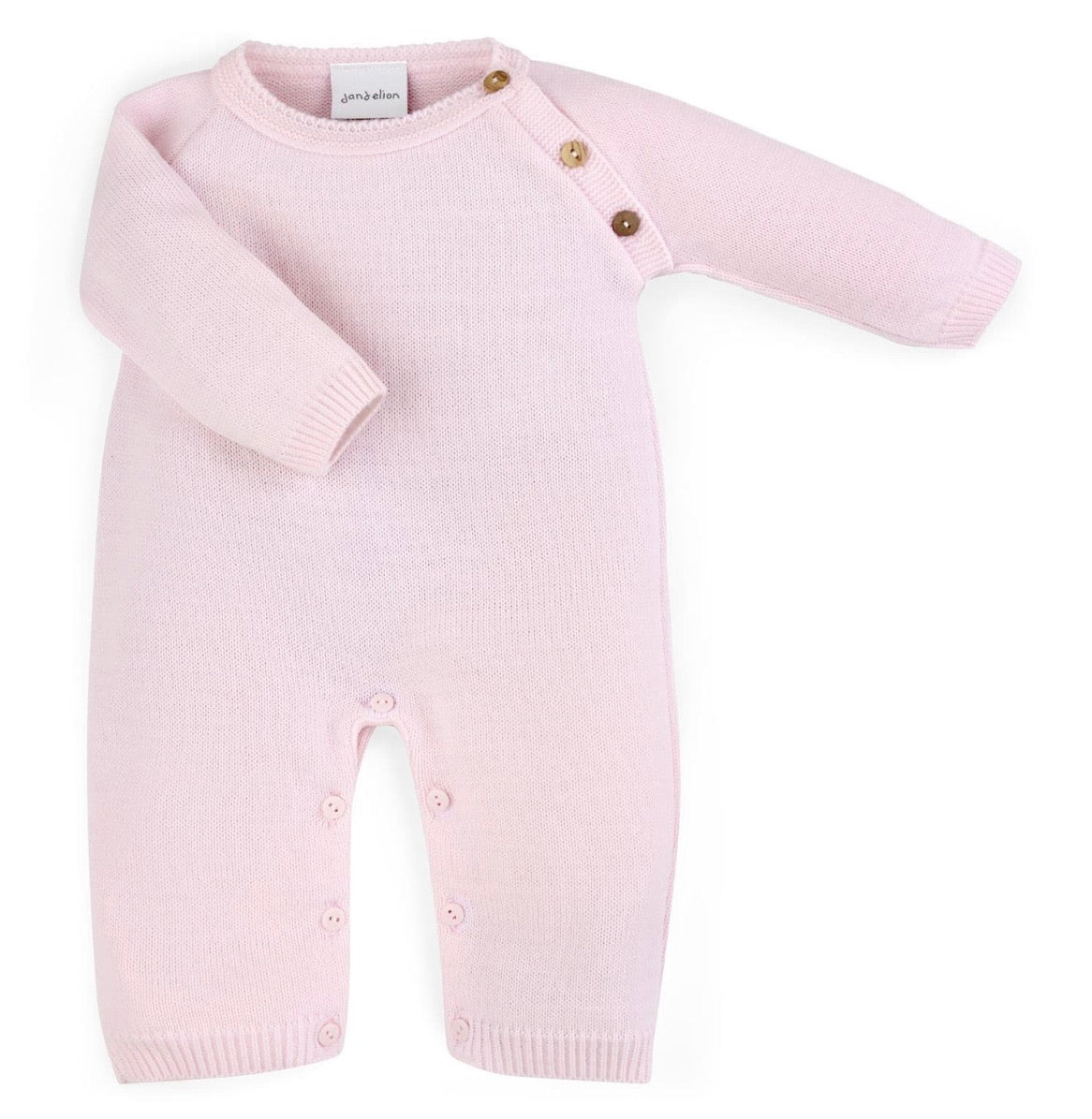 Dandelion Personalised Knitted All in One – Pink, Blue & White