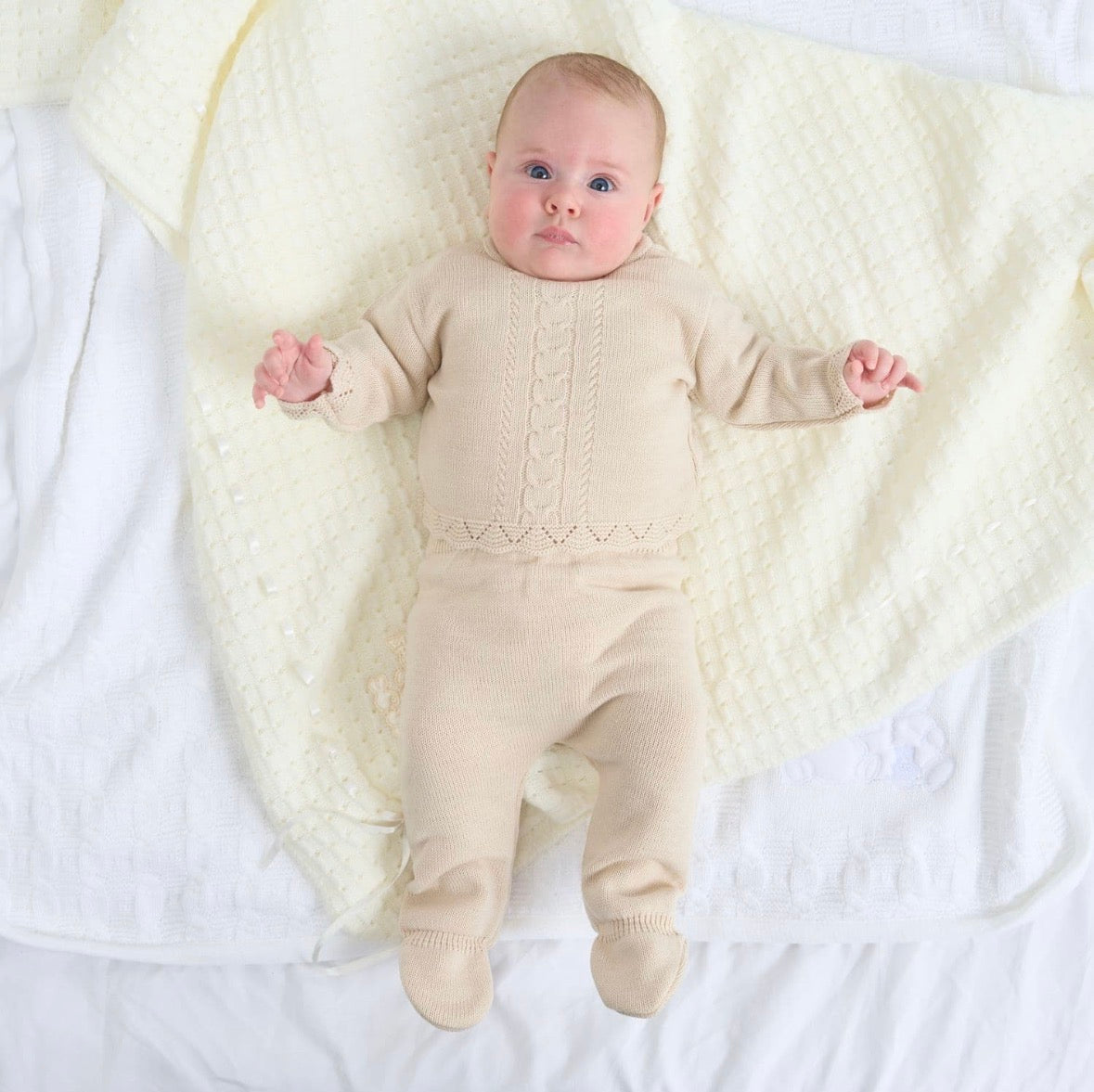 Dandelion Knitted Baby Set | Jumper & Leggings | Newborn to 6 Months